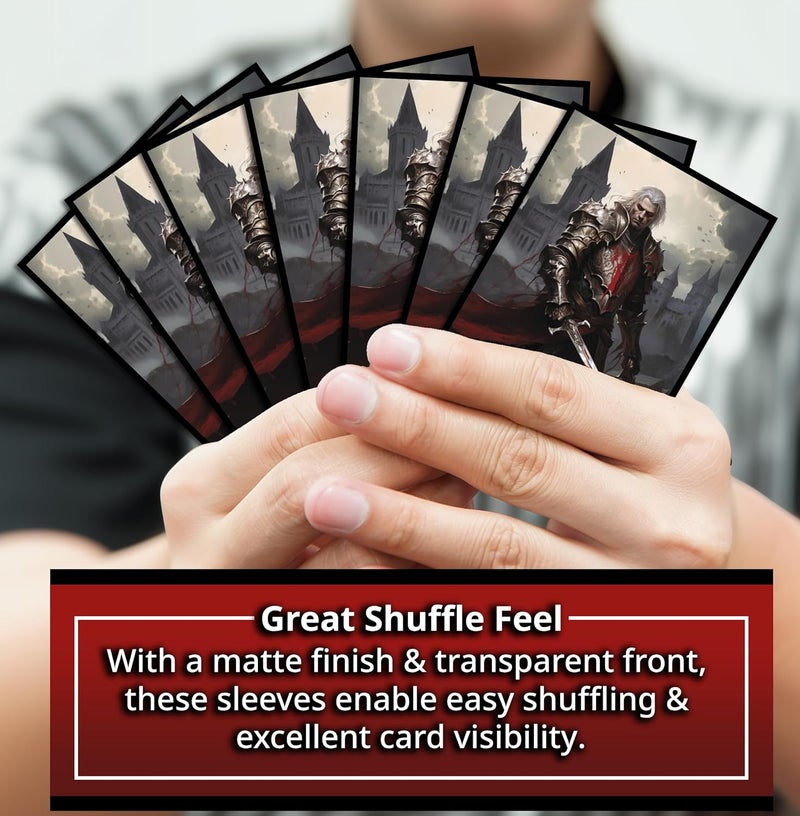 Digital Sorcery Studio Vampire Knight Game Card Sleeves 102 Pack – Perfect for MTG Vampire Commander Decks Like Edgar Markov - Premium Art Magic The Gathering Card Sleeves - Image 2